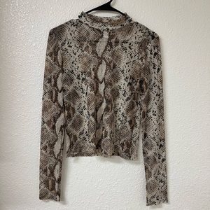 West of Mel rose Sheer long sleeve